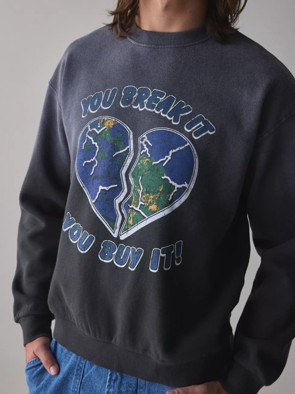 NWT Parks Project You Break It You Buy It Graphic Crew Neck Size Small